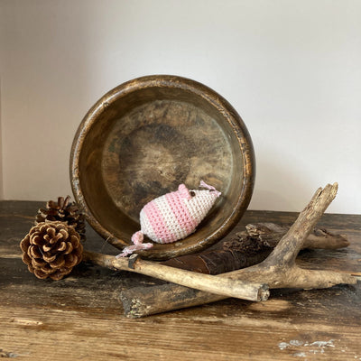 Striped Crochet Mouse Cat Toy