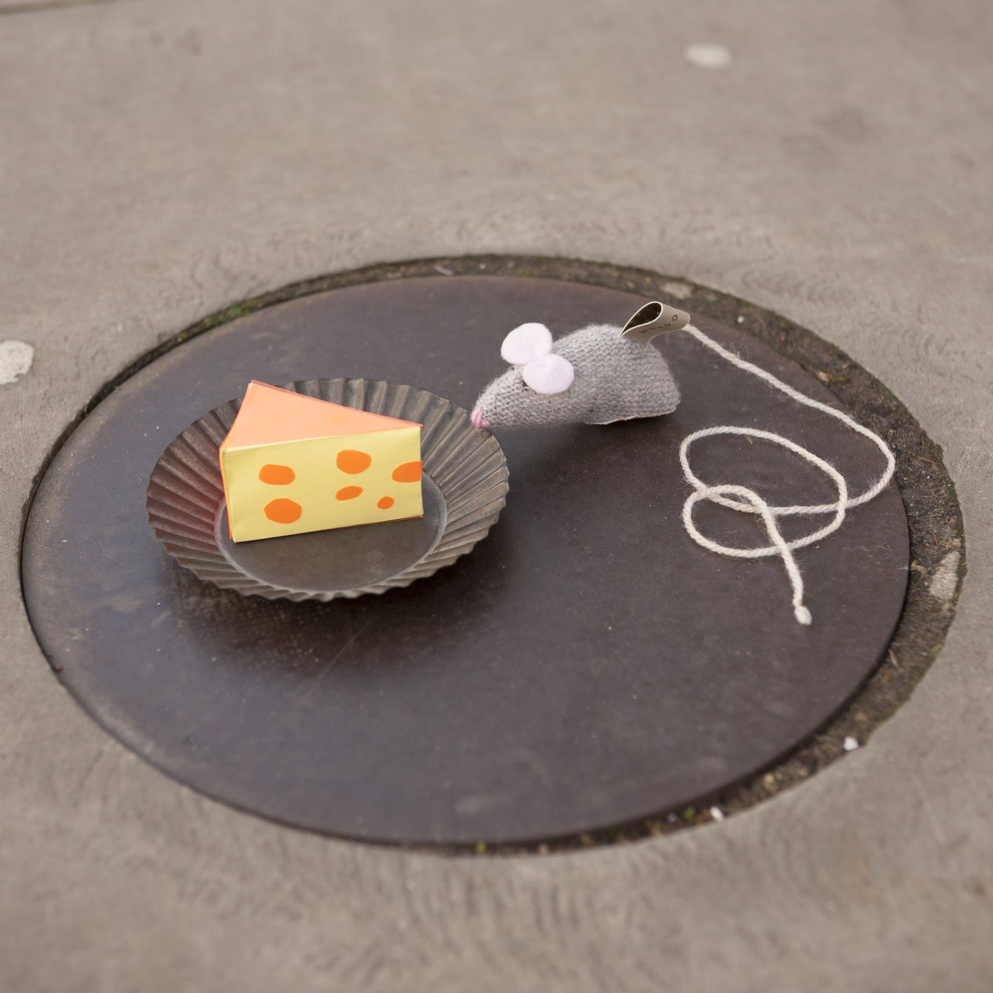 Knitted Mouse Cat Toy